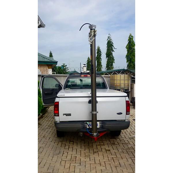 6m locking pneumatic telescopic mast for mobile CCTV vehicle telescoping mast