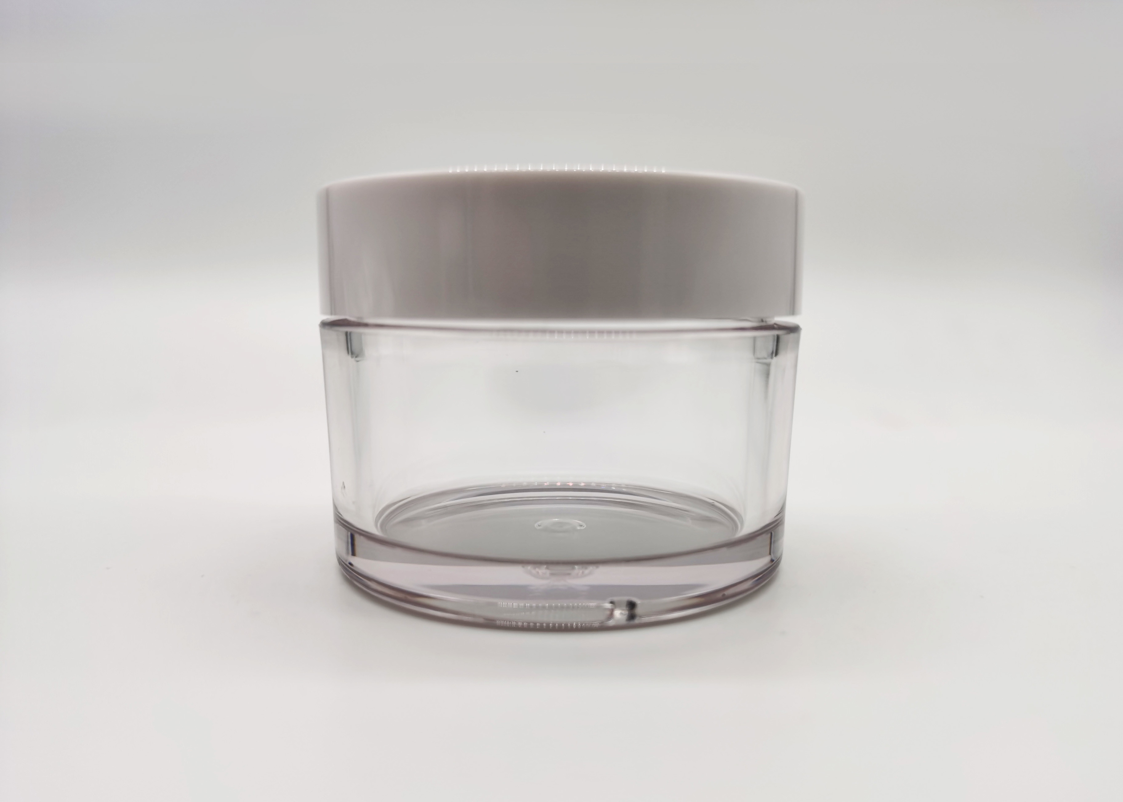 Round 50g PET Cosmetic Bottles For Facial Care Packaging