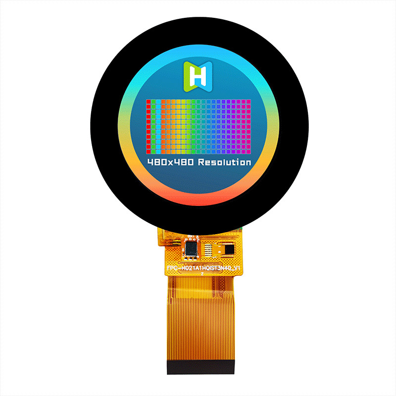 2.1 Inch 480x480 Bar Type Round TFT LCD Sunlight Readable Pcap Monitor