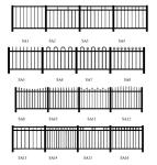 Customized Black Zinc Steel Metal Garrison Fence Panels Maintenance Free