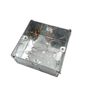 Quality BS4662 Electrical Galvanized Steel Junction Box 3*6 3*3 Silver Color wholesale