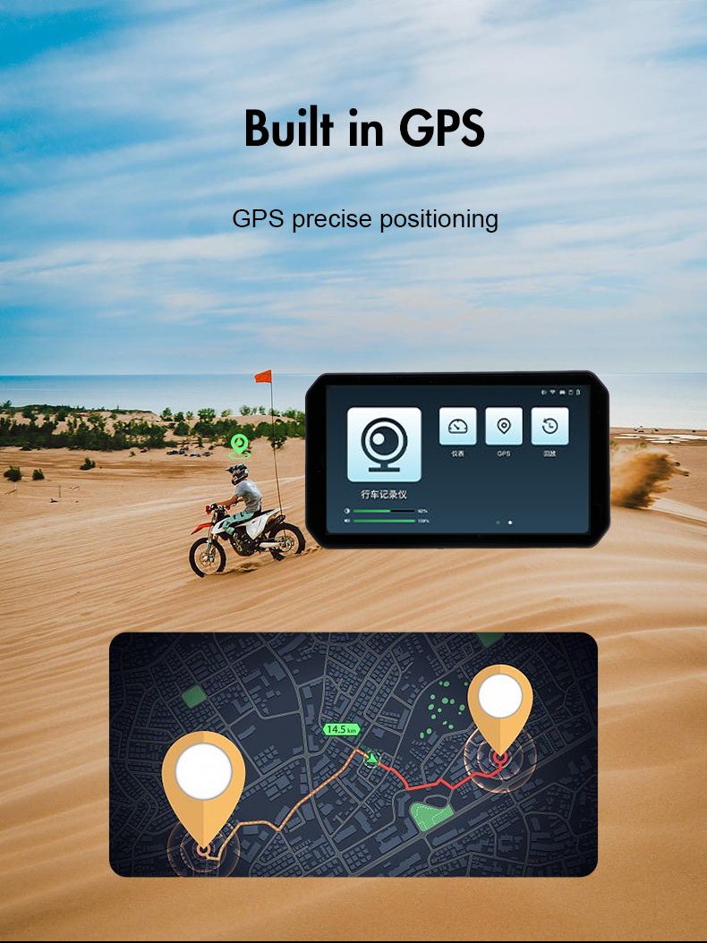 Wireless CarPlay Motorcycle Navigator 5-Inch Touch Screen for Driving and Navigation