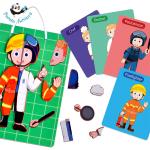 Uniforms for Firefighter Doctor Policeman, Chef Magnetic Jigsaw Puzzle Birthday