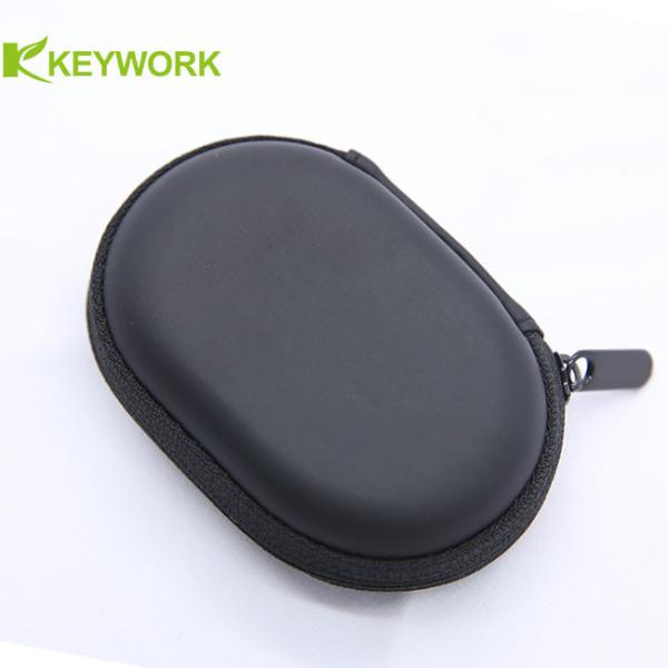 Waterproof Zipper Ellipse Eva Earphone Case Portable Earphone Storage bag