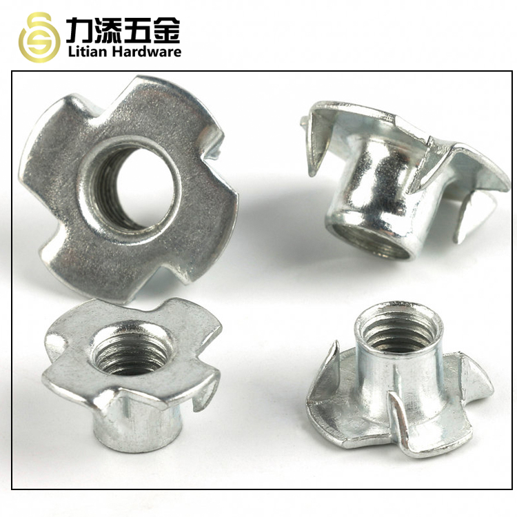 Stainless Steel Wood Insert Lock Nut M6 M8 4 Pronged A2-70 Grade