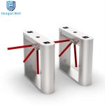Supermarket Entrance Tripod Turnstile Gate 110V Stainless Steel