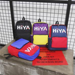 Quality new Oxford cloth color contrast backpack fashion sports letters printed men's and women's outdoor leisure backpack wholesale