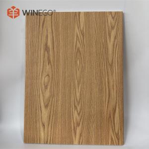 Quality Noise Reduction Woodgrain Print PET Decorative Acoustic Panels 9mm Thick wholesale
