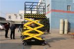 Yellow Mobile Scissor Lift Table Battery Operated Scissor Lift Lifting Max