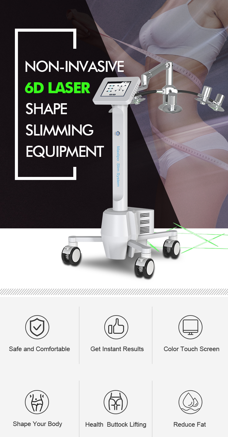 Green Red Wavelength Laser Therapy Machine 6D Slim Lipo Machines