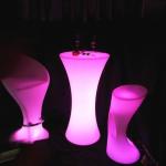 Rechargeable LED Bar Furniture , Nightclub LED Illuminated Cocktail Table