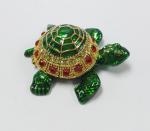 Mini Turtle trinket jewelry box petwer metal jewelry box diamond decoration