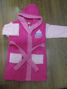Quality soft cotton fabric hooded girl Bath Robes wholesale