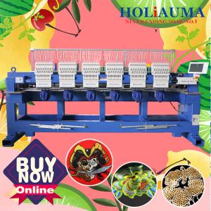 Quality Top quality computer embroidery machine 15 needles cap t-shirt flat 3d 6 head industrial embroidery machine for sale wholesale