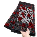 Supoo popular silk velvet lace wedding dress soft lace african lace fabric for