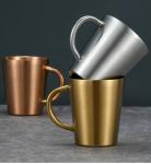 300ml BPA Free Stainless Steel Cup Insulated Metal Coffee Mug With Handle
