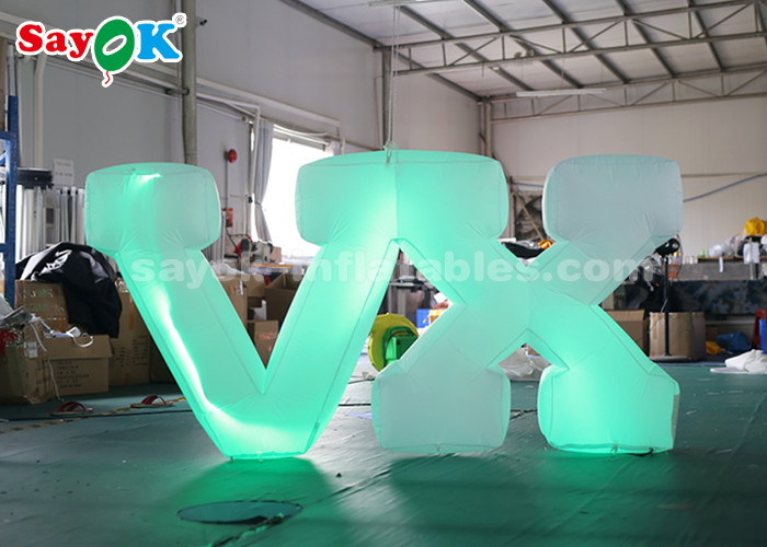 1.2m High Inflatable Lighting Decoration / Inflatable LED Letter Easy Set Up