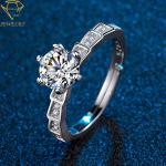 Personalized 925 Silver Wedding Rings With Diamonds