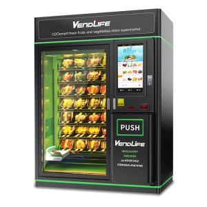Quality 1800W Fresh Fruit Vending Machine , 27in Screen Salad Dispensing Machine wholesale