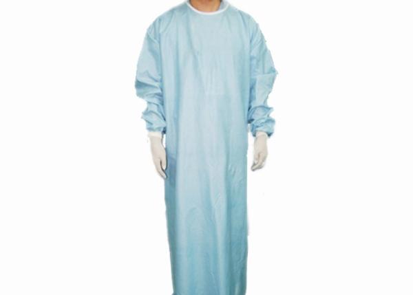 Blue Color Disposable Protective Gowns Anti - Fluid For Hospital / Operation