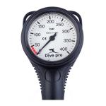 OEM SPG Black Frame and White Face Single gauge for Diving with Black High