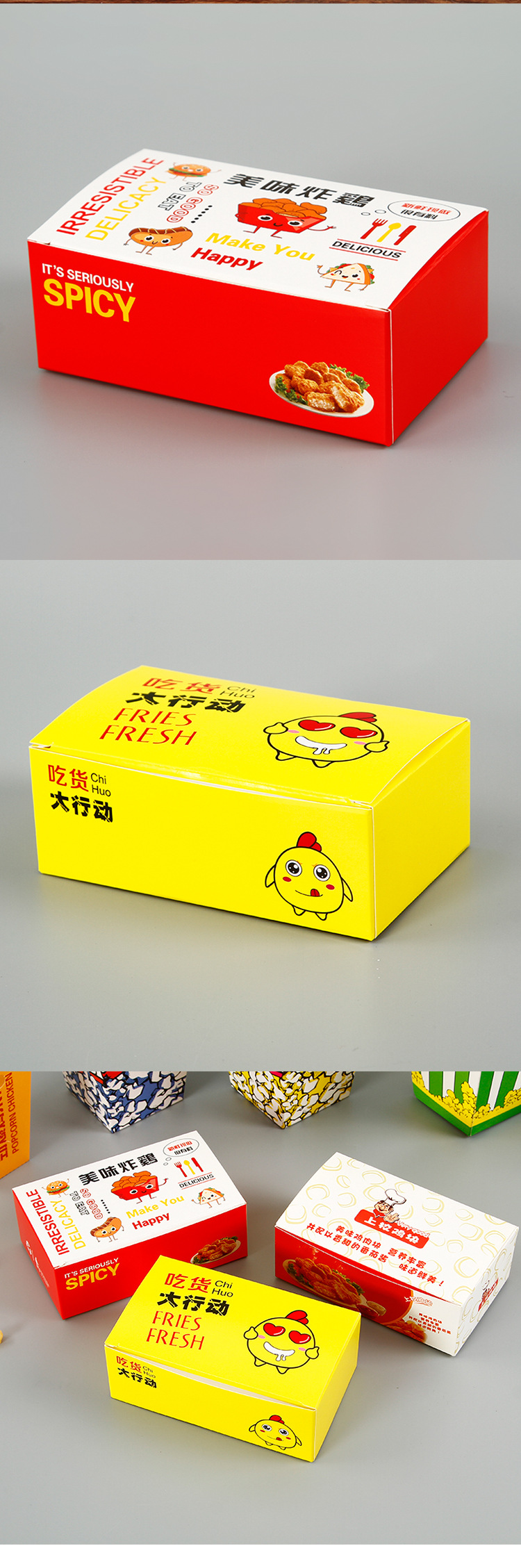 Biodegradable Paper Hamburger Box Cardboard Food Containers Take Out