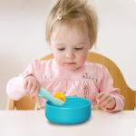 Yellow Training Infant Feeding Bowl 450ML Infant Suction Bowls For Baby