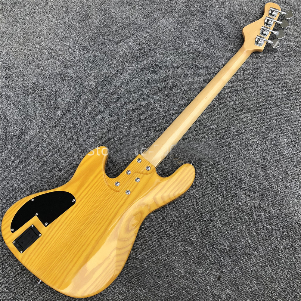 4 strings electric bass guitar,Factory custom Ash wood active electric pickup Bass