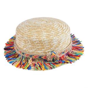 Quality Rainbow Tassel Beach Straw Hat Woman wholesale
