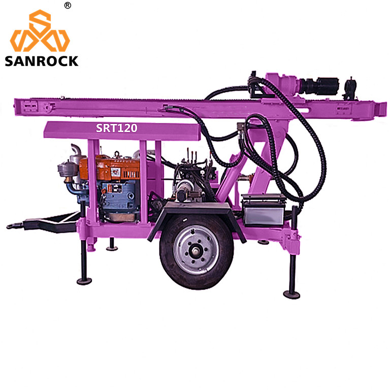 Hydraulic Trailer Mounted Water Well Drilling Rig Small Water Well Drilling Rigs For Sale