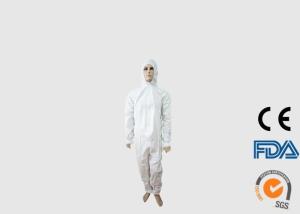Quality Oil Resistant Disposable Coverall Suit , Comfortable Disposable Work Coveralls wholesale