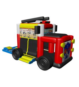 Quality Fire Truck Inflatable Castle Bounce House For Childrens wholesale