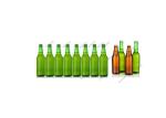 330ml 500ml Linear Bottle Washing Machine , Commercial Industrial Bottle Washer