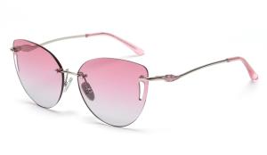 Quality Adult Metal Frame Polarized Sunglasses Hollow Gradient Lens Rimless Designer wholesale