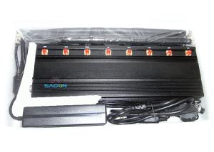 Quality 8 Channels Desktop Prison Cell Phone Jammers 365 Days Working Range Up To 40m wholesale