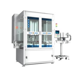 Quality PLC Controlled Rotary Automatic Screw Capping Machine 8 Head 50ML-1000ML Max 9000 BPH wholesale