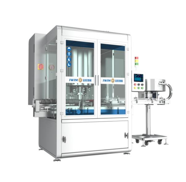 PLC Controlled Rotary Automatic Screw Capping Machine 6 Head 50ML-1000ML Max