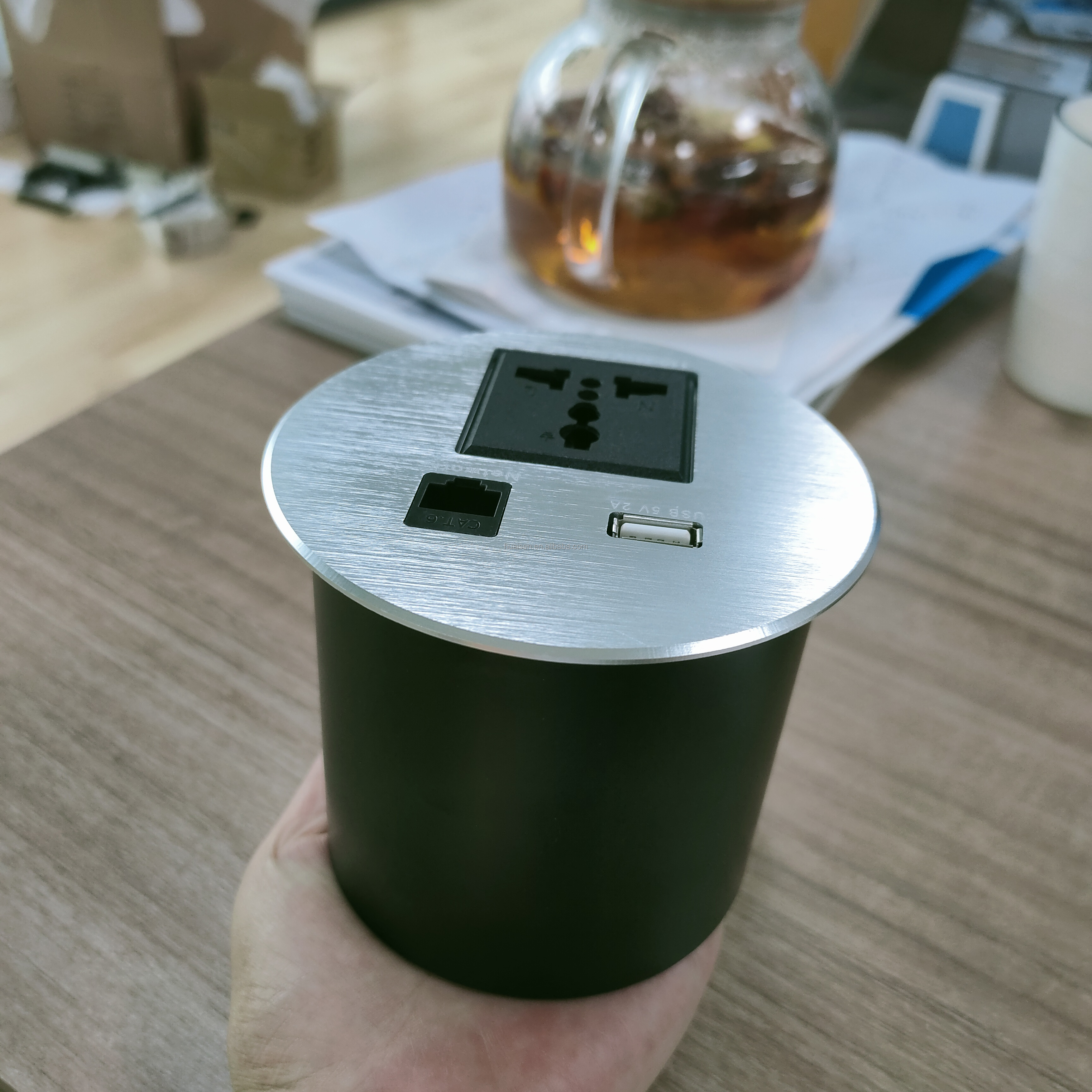 Office Essential Power Desk USB Socket Outlet Multimedia SOC Extension
