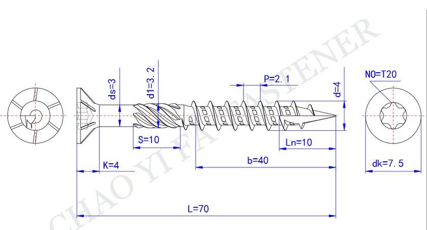 Floorboard Coloured Chipboard Screws , Exterior Decking Confirmat Screws Mdf