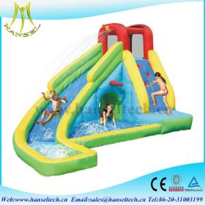 Quality Hansel 2017 hot selling commercial PVC outdoor inflatable play area water slide rental wholesale