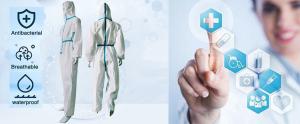 Quality EN14126 Hospital Medical Protective Clothing Ppe Coverall Suit wholesale