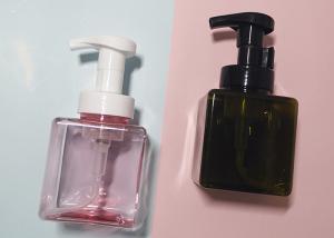 Quality 250 Ml Foam Pump Bottle Empty Square Soap Dispenser Plastic Pink wholesale
