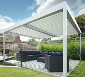 Quality Powder Coated 2.0mm Motorized Louvre Roof Aluminum Pergola wholesale