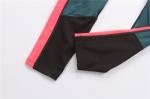 Stretchable Color Blocking Ladies Yoga Outfits 76% Nylon 24% Spandex