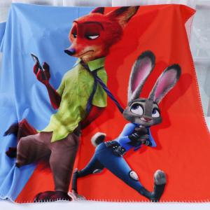Quality Real Cartoon Character Digital Print Blanket , Sherpa Flannel Throw Blanket wholesale