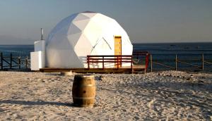 Quality 6m Luxury Coated Polyester Fabric Glamping Dome Tent For Hotel wholesale