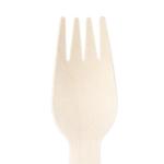 6Inch Compostable Disposable Wooden Utensils Fork Cutlery