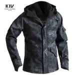 Woodland Camouflage Men's Tactical Combat Jacket Hoody Winter Coat Uniform