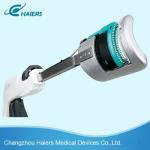 Disposable curved cutter stapler