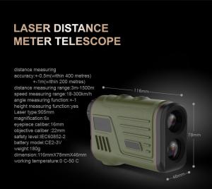 Quality Mini Portable Laser Military Rangefinder Binoculars Surveying Instrument 1500M wholesale